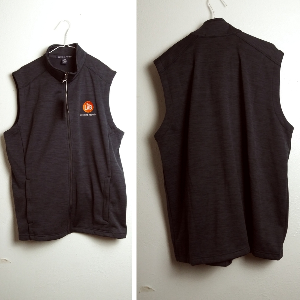 Men's Black Vest Size XL/TG Navy Heather